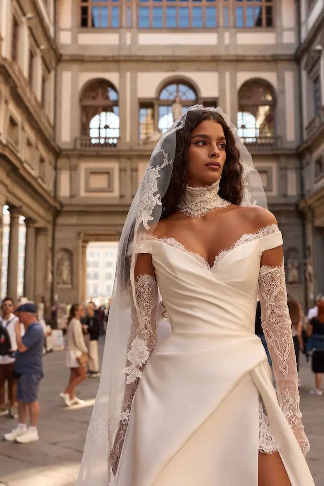 milla nova off the shoulder wedding dress Milla Nova Julienne Wedding Dress