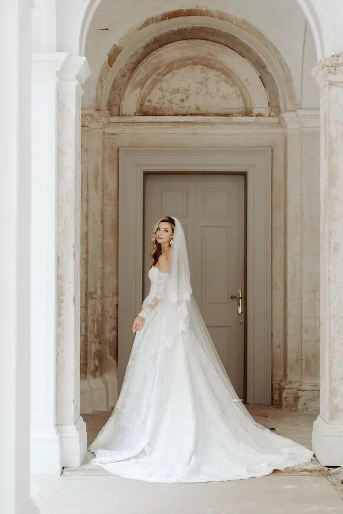 Suzanne Neville Wellesley wedding dress