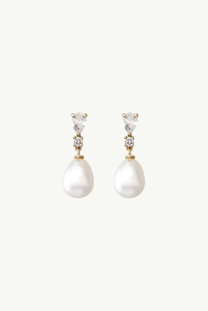 新品【A.B. ELLIE】 MARI DROPS Mother of Pearl Stacked Drops