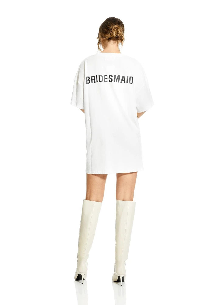 bridesmaid t shirt dress EXPRESS Black BRIDESMAID T-shirt Dress Size L NWT MSRP $39.90