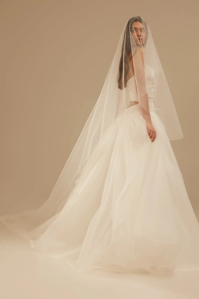 Brides wedding veil