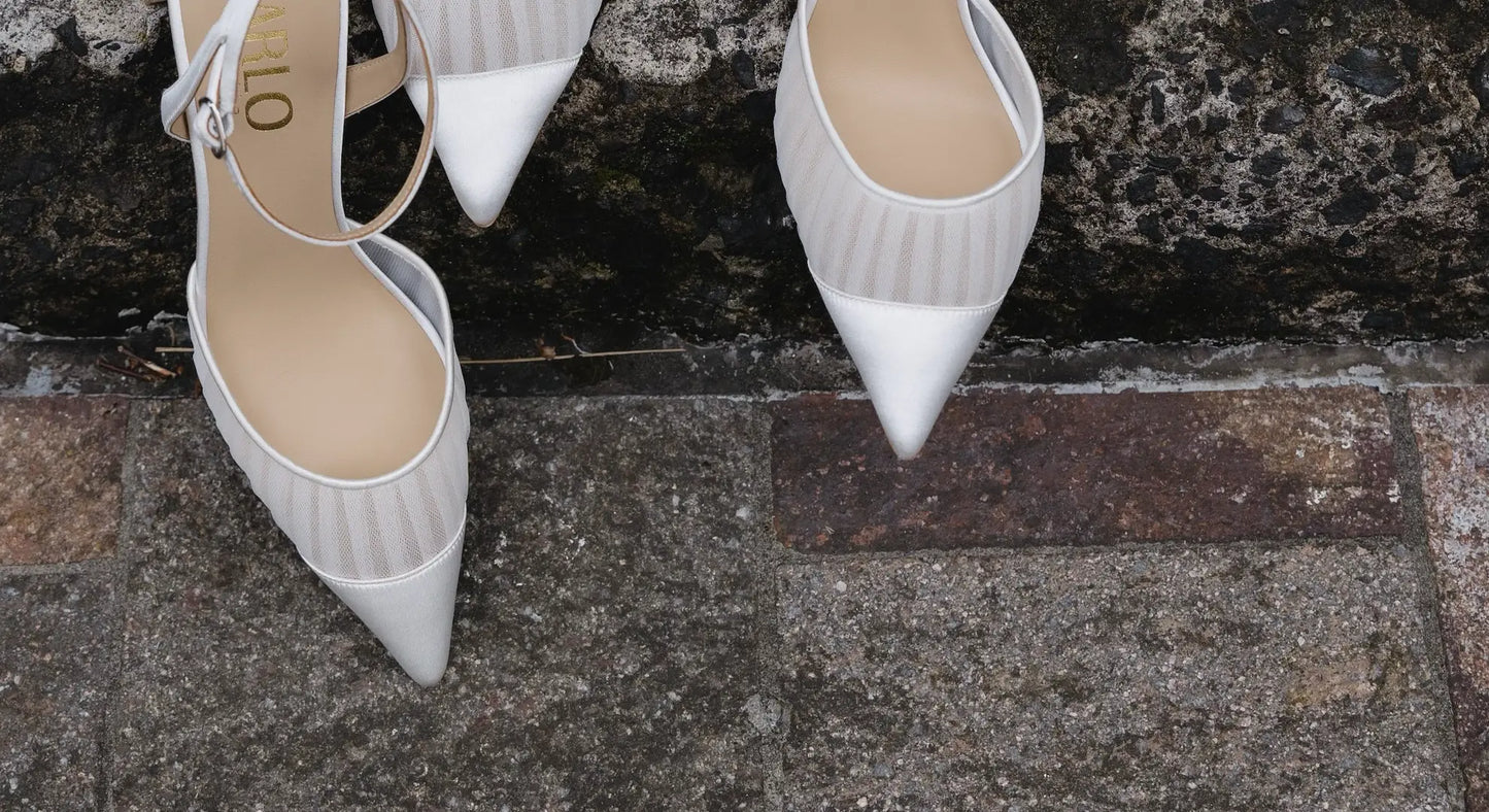 Flat heel wedding shoes