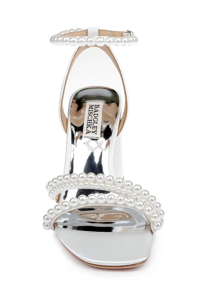 
                  
                    Badgley Mischka Feisty White Satin Wedding Shoes
                  
                