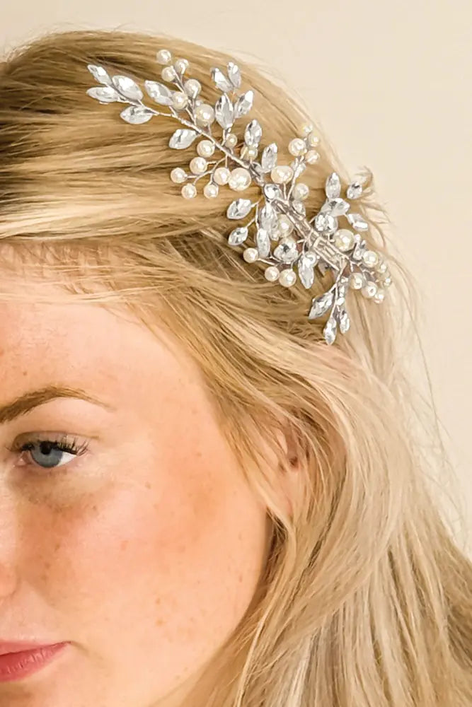 Ivory & Co. Marina Bridal Hairclip Silver