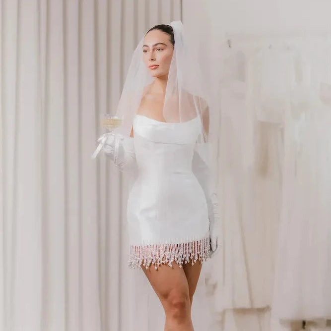 bridal mini dress