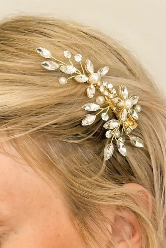 Ivory & Co. Sweetpea Bridal Hairclip Gold