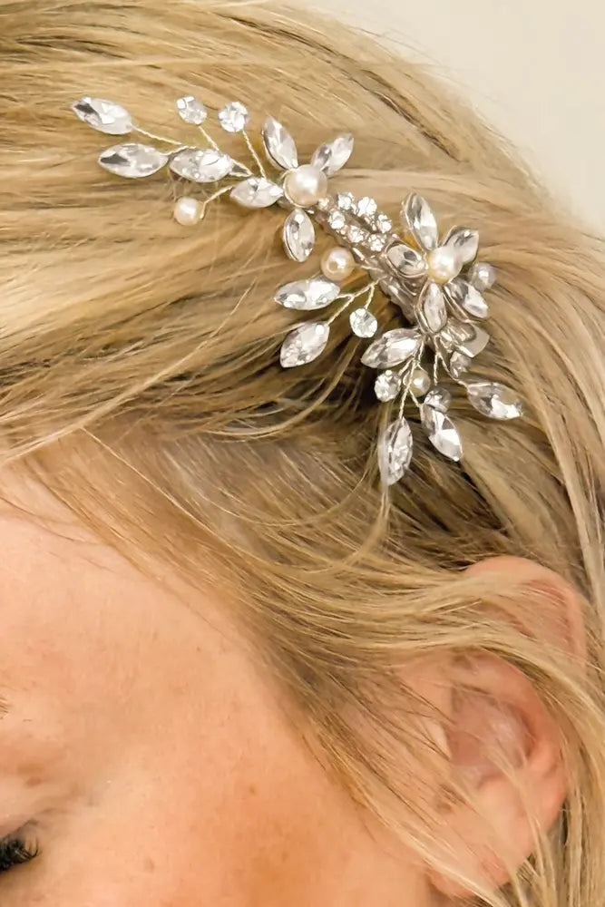 Ivory & Co. Sweetpea Bridal Hairclip Silver