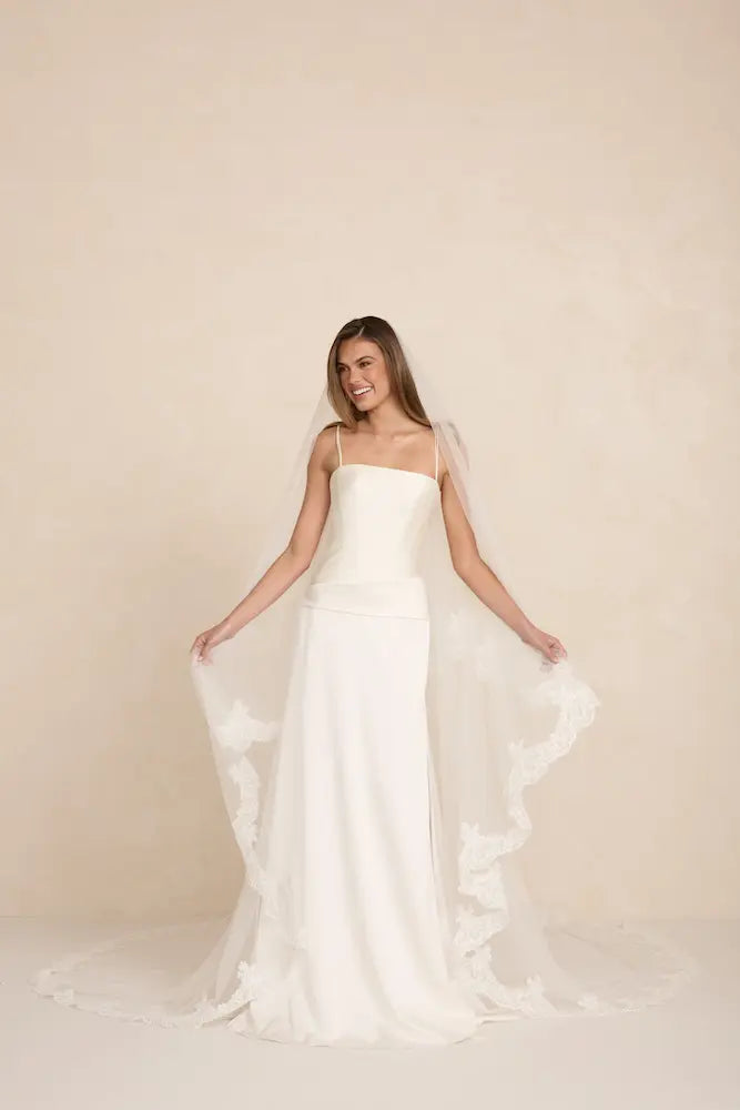 MWL Daphne Lace Edged Wedding Veil