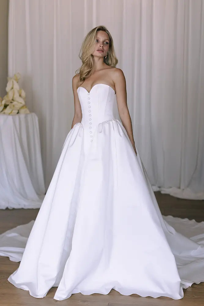 MWL Bride Ruby Mikado designer wedding dress