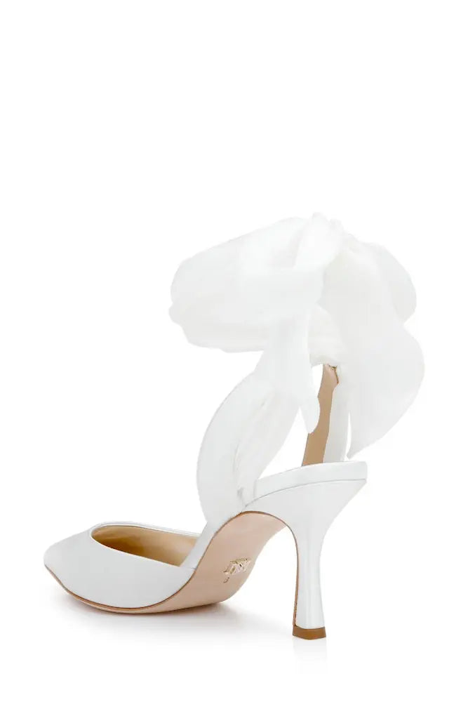 
                  
                    Badgley Mischka Blaze White Satin Wedding Shoes
                  
                