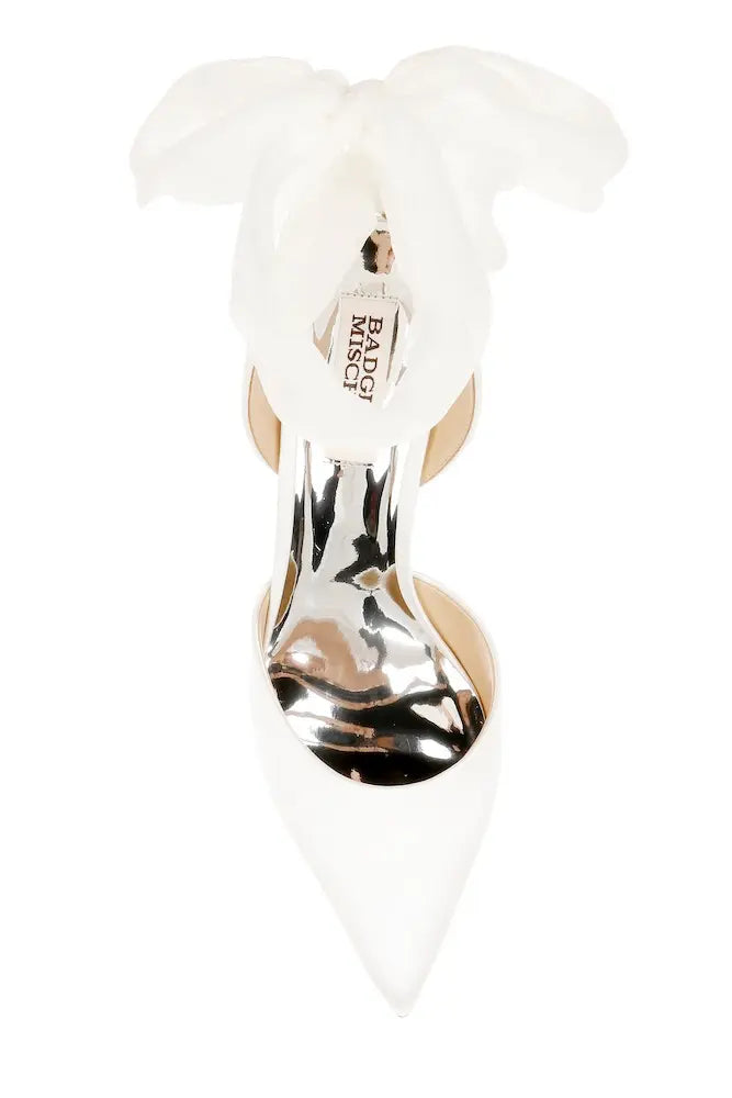 
                  
                    Badgley Mischka Blaze White Satin Wedding Shoes
                  
                