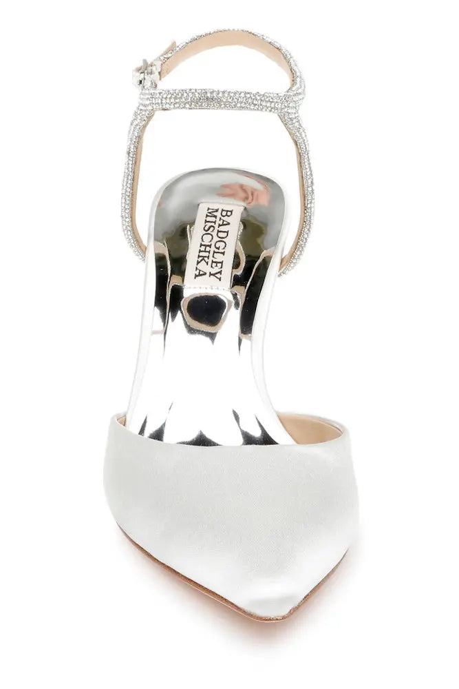 
                  
                    Badgley Mischka Kamilah White Satin Wedding Shoes
                  
                