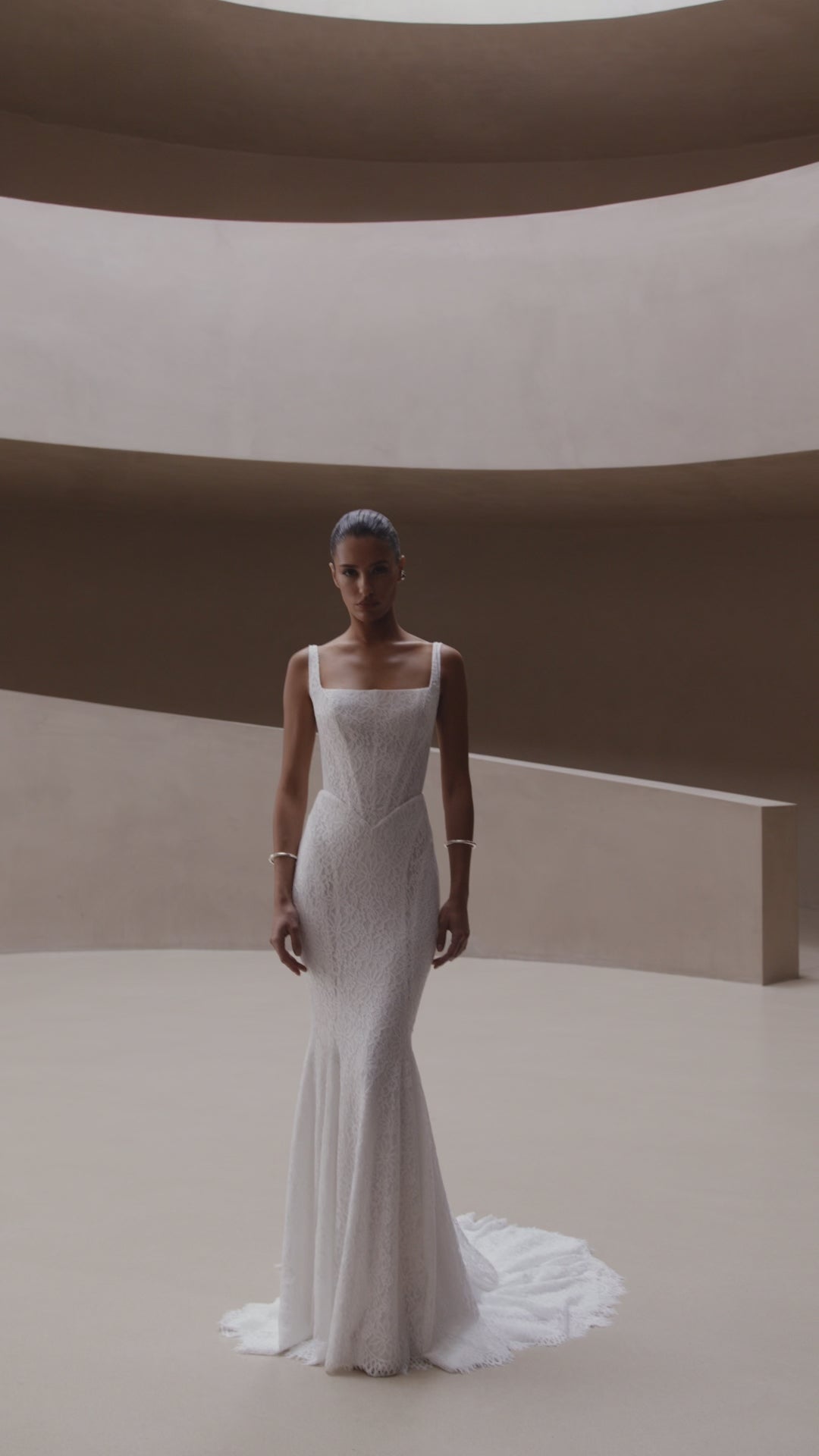 Milla Nova White and Lace Luce designer wedding dress