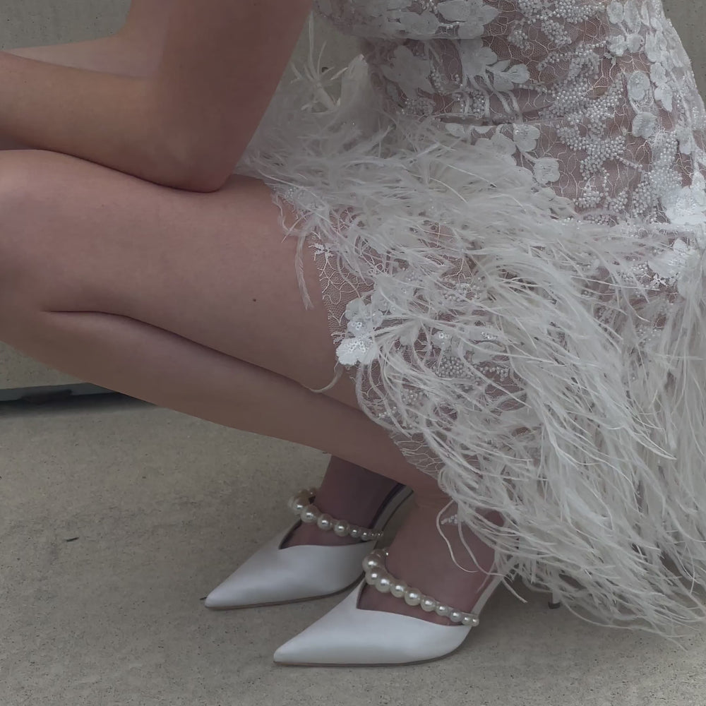 
                  
                    Load and play video in Gallery viewer, Harlo Emma D&amp;#39;Orsay Wedding Shoes
                  
                