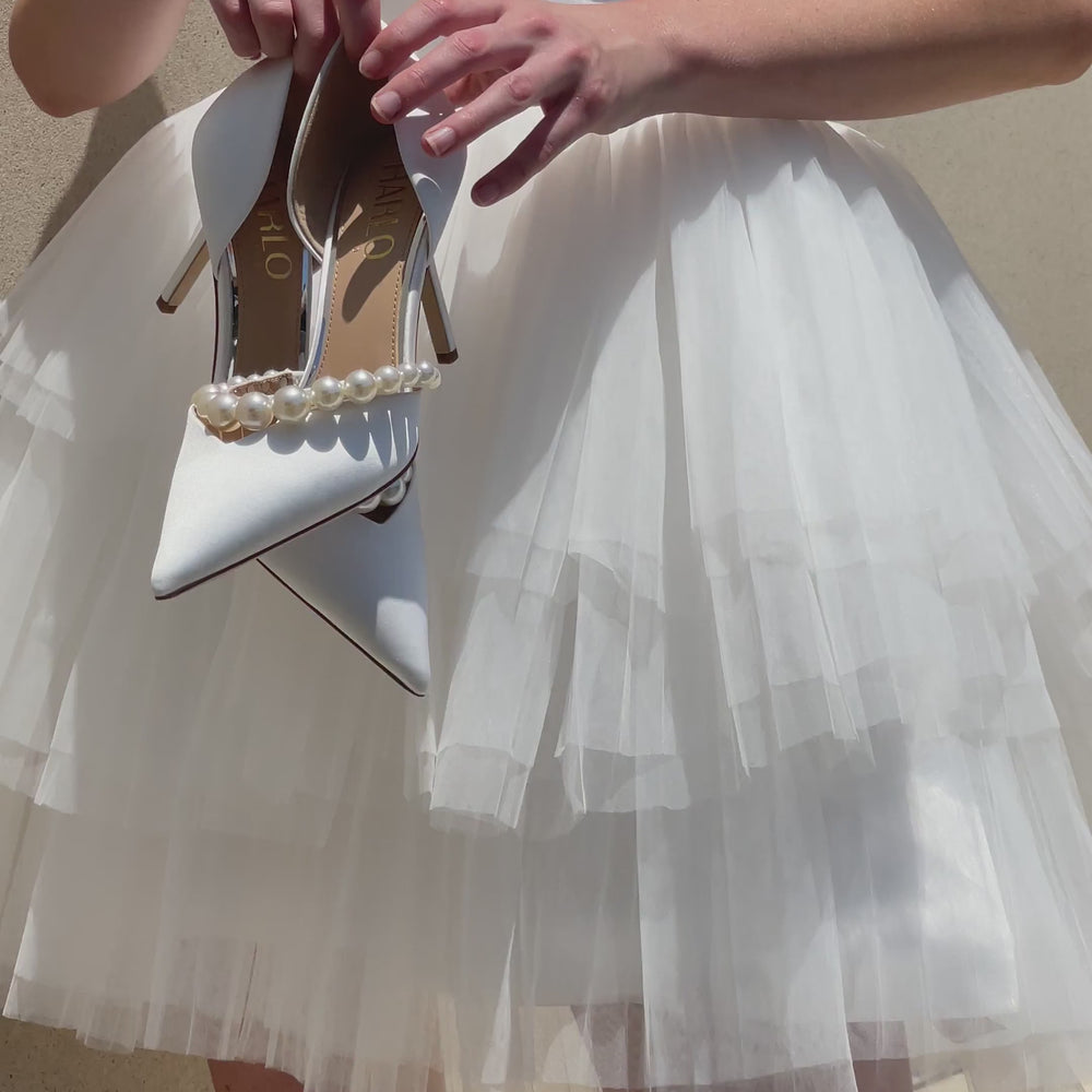
                  
                    Load and play video in Gallery viewer, Harlo Emma D&amp;#39;Orsay Wedding Shoes
                  
                