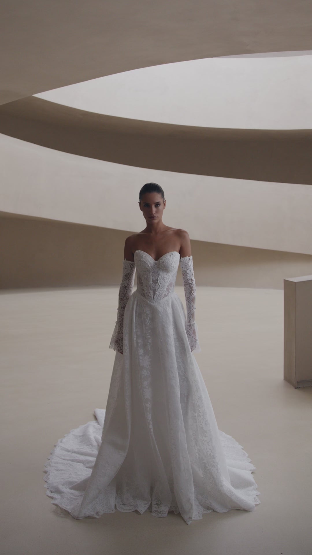 Milla Nova White and Lace Calivora designer wedding dress