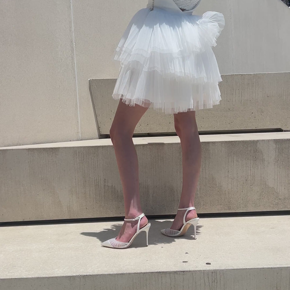 
                  
                    Load and play video in Gallery viewer, Harlo Emma Chantelle Tulle Wedding Shoes
                  
                