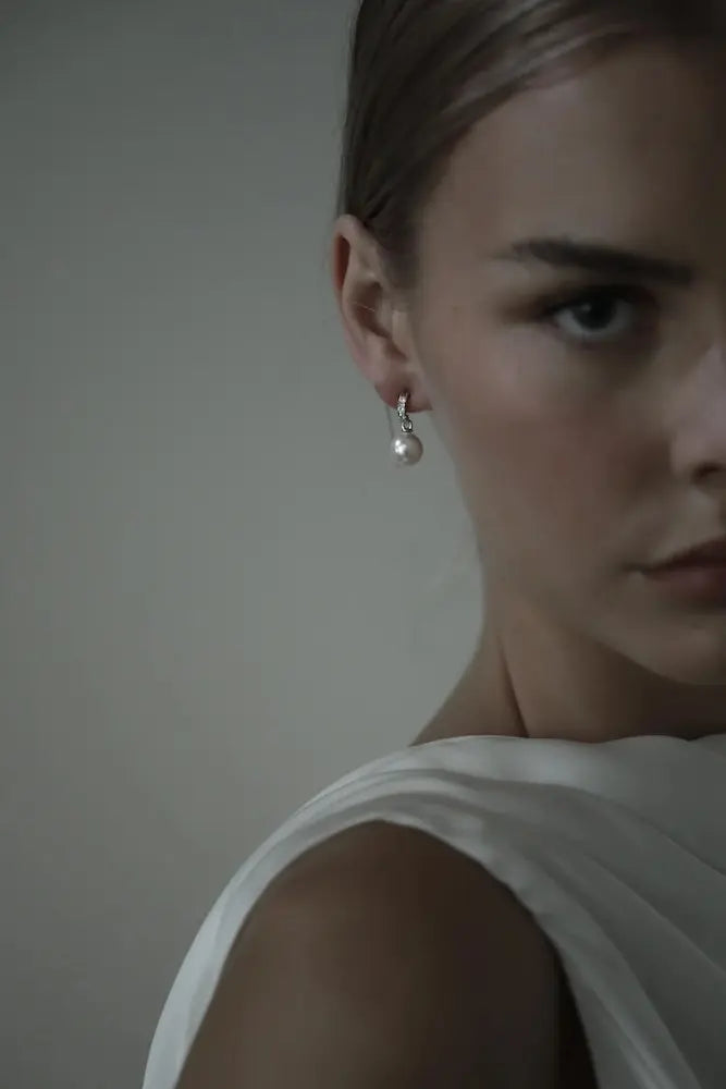 
                  
                    Studio Bride By A.b. Ellie Pave Huggie Pearl Drop
                  
                
