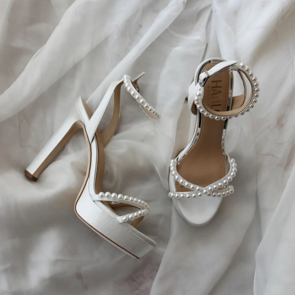 Platform wedding shoes