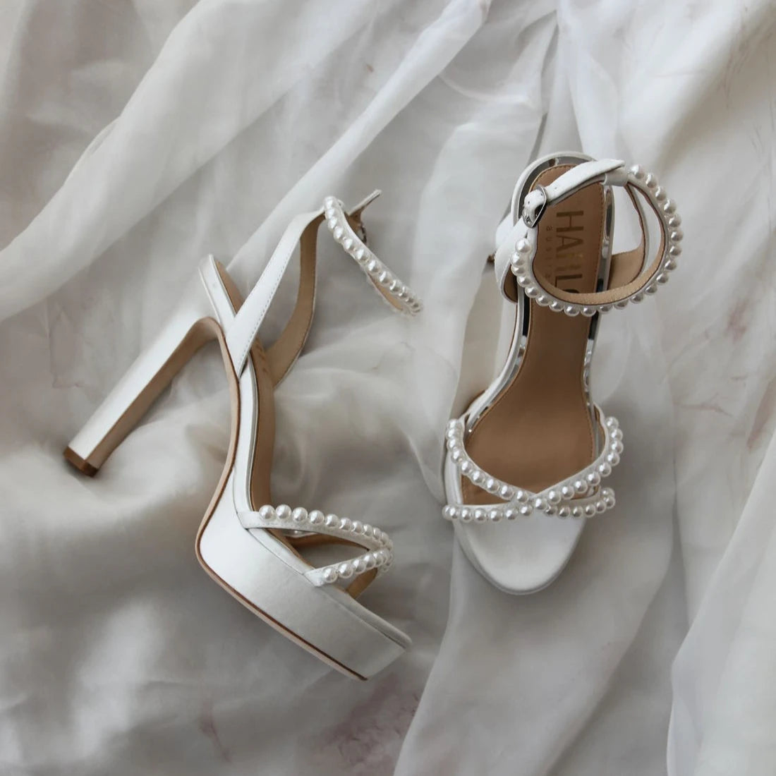 Platform wedding shoes