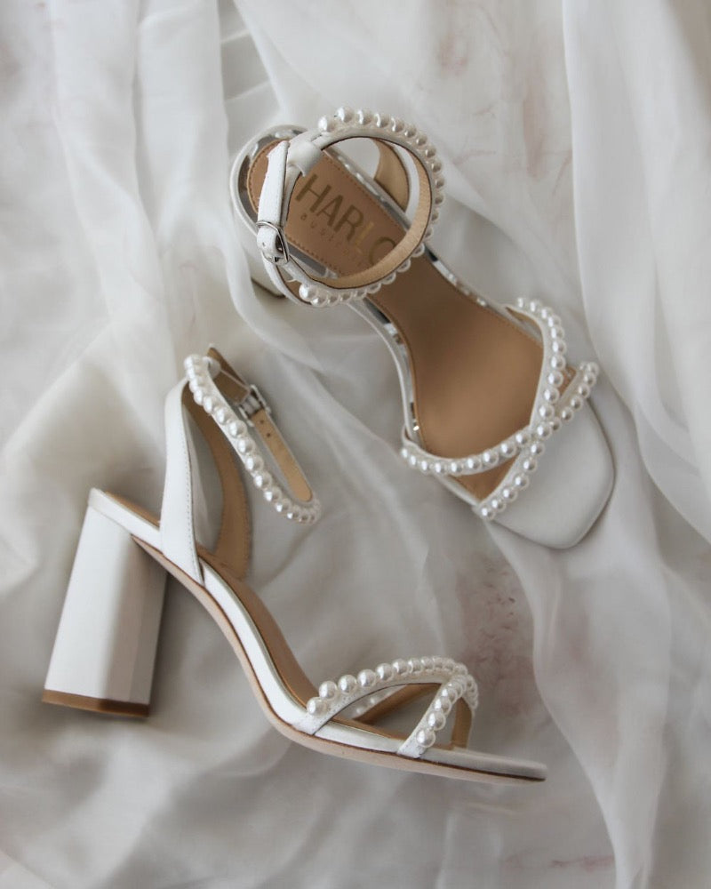 Harlo Evie Block Heel Wedding Shoes 