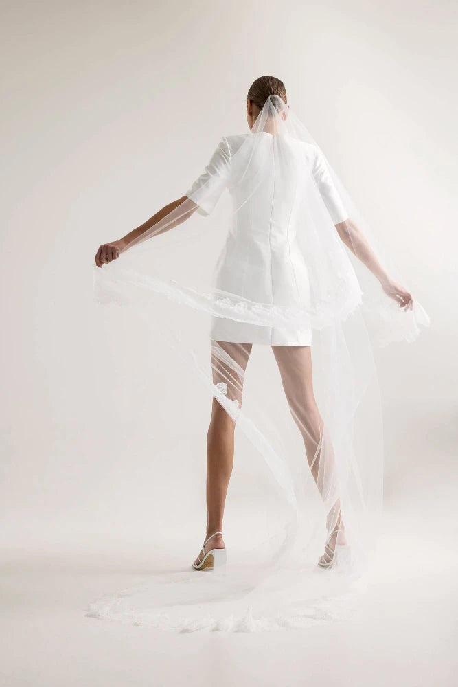 KYHA Bride Edith Lace Veil | Brides Designer Wedding Veils