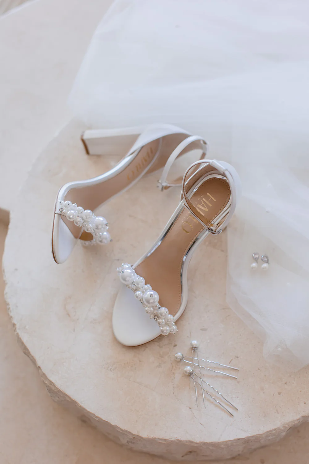 White Pearl-Embellished Sandals - CHARLES & KEITH VN